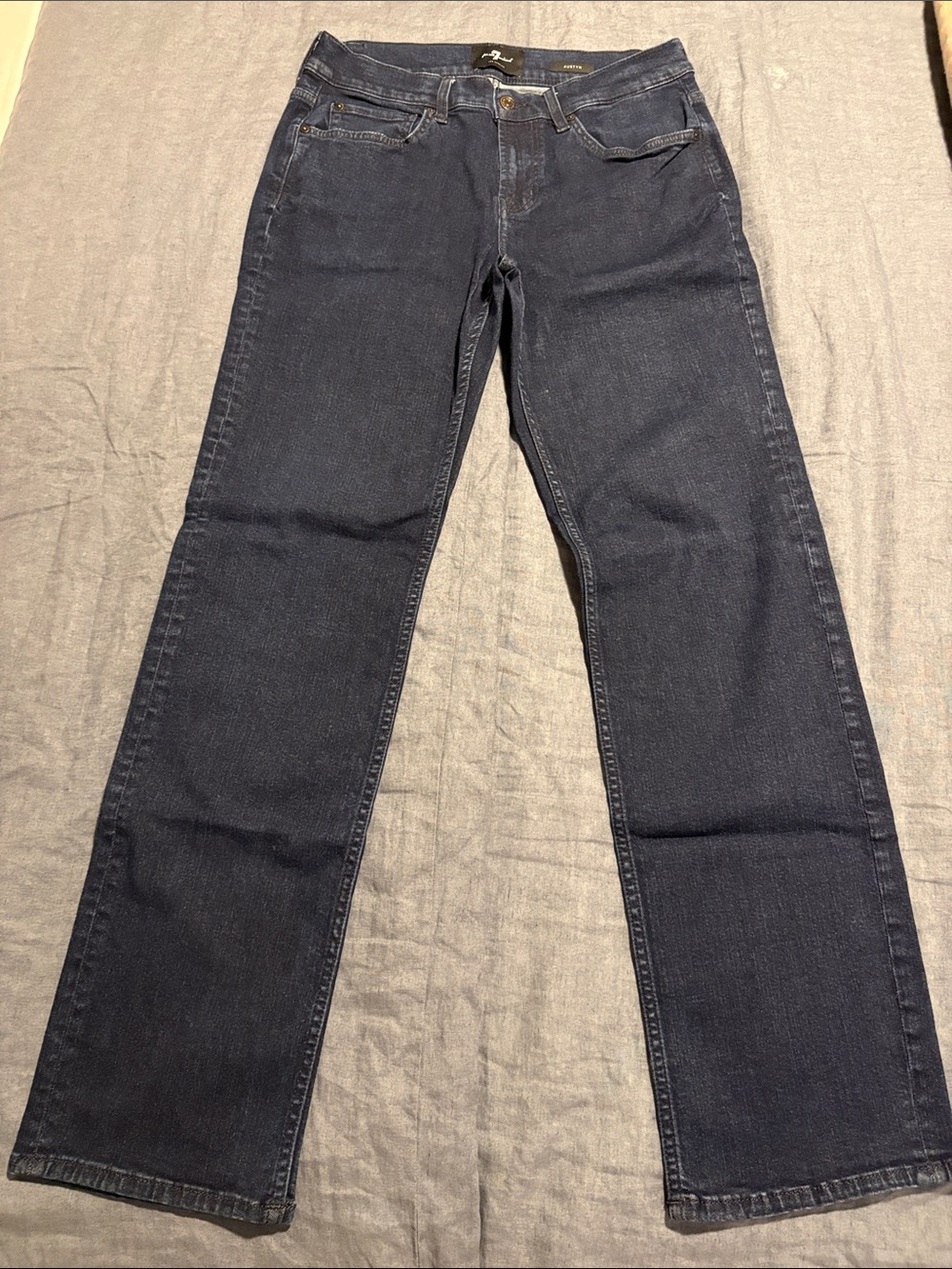 7 For All Mankind Austyn Men's Navy Straight-Leg Jeans